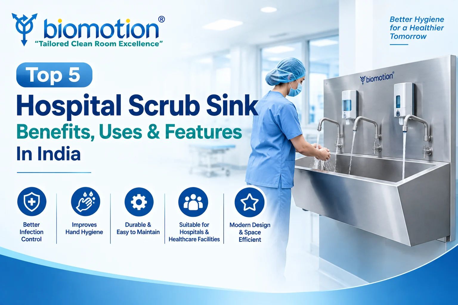Top 5 Hospital Scrub Sink Benefits, Uses & Features In India